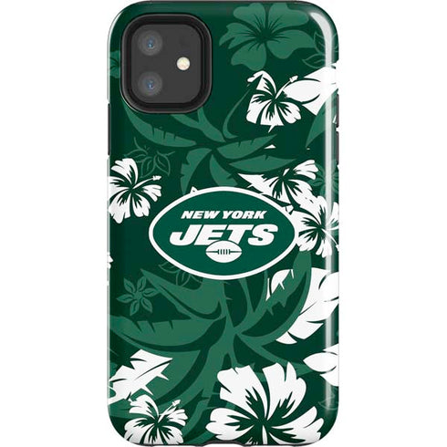 NFL New York Jets Tropical Print iPhone 11 Impact Case