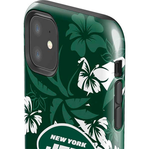 NFL New York Jets Tropical Print iPhone 11 Impact Case