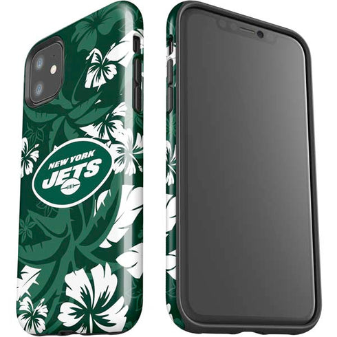 NFL New York Jets Tropical Print iPhone 11 Impact Case