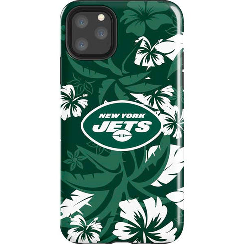 NFL New York Jets Tropical Print iPhone Cases