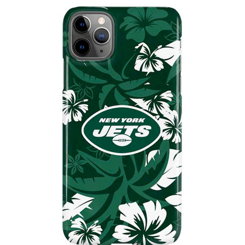 NFL New York Jets Tropical Print iPhone Cases