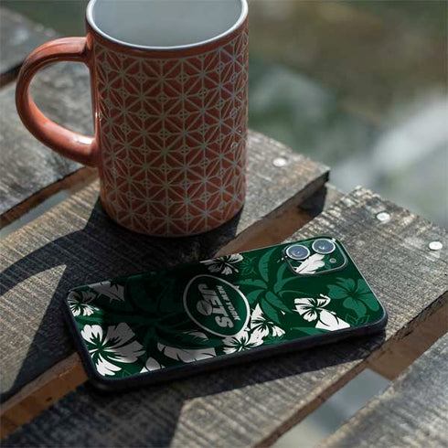 NFL New York Jets Tropical Print iPhone 11 Skin