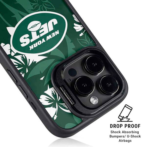 NFL New York Jets Tropical Print iPhone 13 Pro Max Kickstand Case