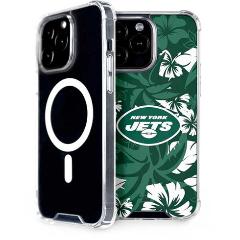 NFL New York Jets Tropical Print iPhone Cases