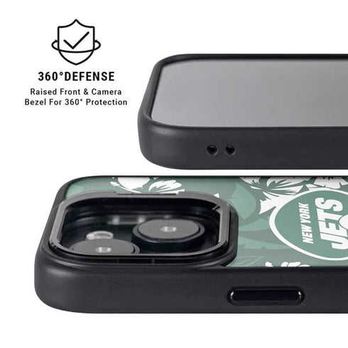 NFL New York Jets Tropical Print iPhone 14 Plus Kickstand Case