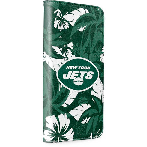 NFL New York Jets Tropical Print iPhone 15 Plus Folio Case