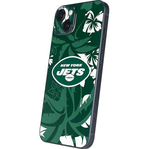 NFL New York Jets Tropical Print iPhone 15 Skin