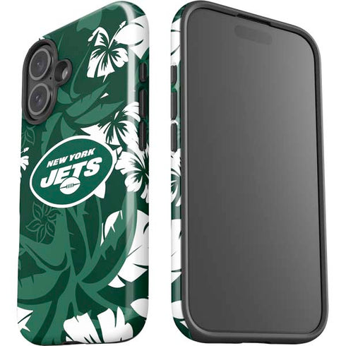 NFL New York Jets Tropical Print iPhone 16 Impact Case