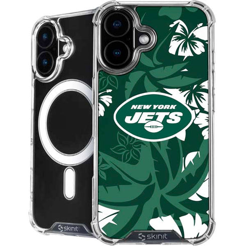 NFL New York Jets Tropical Print iPhone 16 MagSafe Case