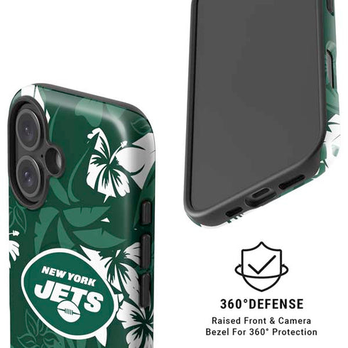 NFL New York Jets Tropical Print iPhone 16 Magsafe Impact Case