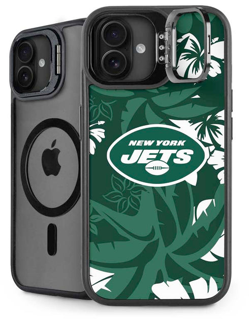 NFL New York Jets Tropical Print iPhone 16 Plus Kickstand Case
