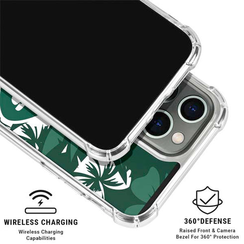 NFL New York Jets Tropical Print iPhone 16 Pro Clear Case