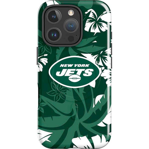 NFL New York Jets Tropical Print iPhone 16 Pro Magsafe Impact Case