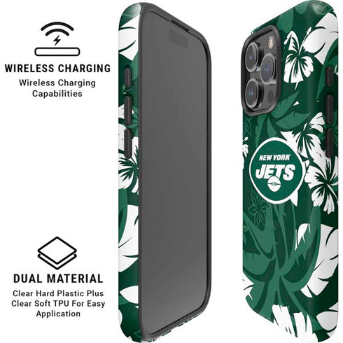 NFL New York Jets Tropical Print iPhone 16 Pro Magsafe Impact Case