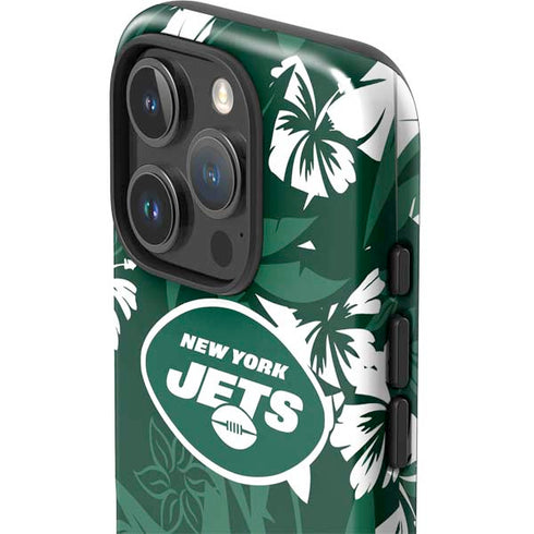 NFL New York Jets Tropical Print iPhone 16 Pro Max Impact Case
