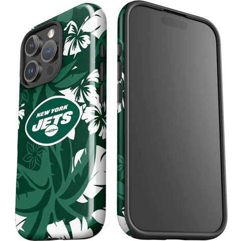 NFL New York Jets Tropical Print iPhone 16 Pro Max Impact Case