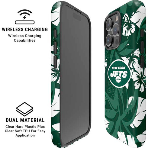 NFL New York Jets Tropical Print iPhone 16 Pro Max Magsafe Impact Case