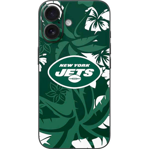 NFL New York Jets Tropical Print iPhone 16 Skin