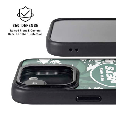 NFL New York Jets Tropical Print iPhone 16e Kickstand Case