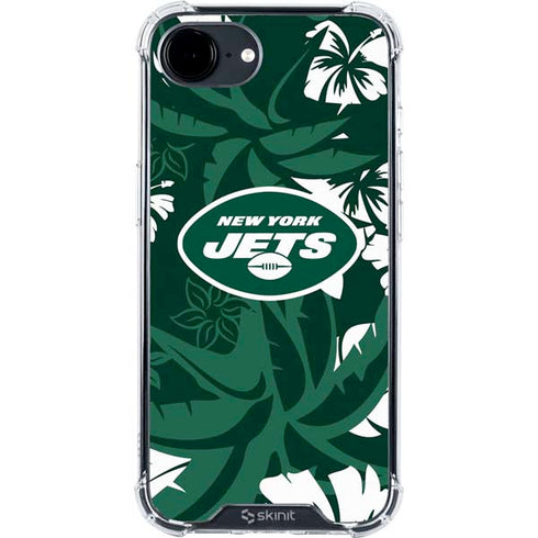 NFL New York Jets Tropical Print iPhone 16e Clear Case