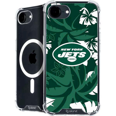 NFL New York Jets Tropical Print iPhone 16e MagSafe Case