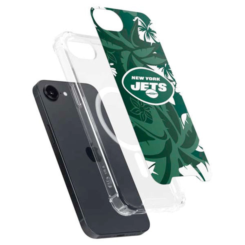 NFL New York Jets Tropical Print iPhone 16e MagSafe Case