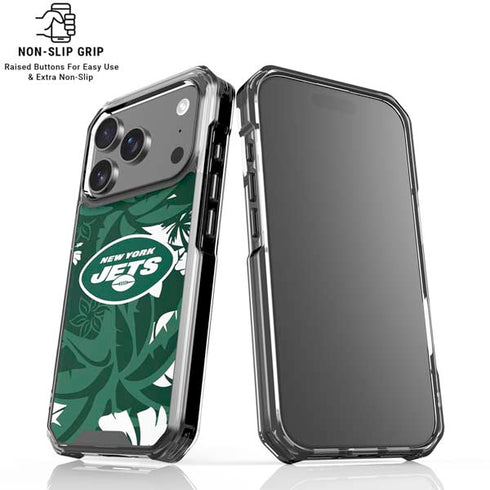 NFL New York Jets Tropical Print iPhone 18 Pro Clear Case
