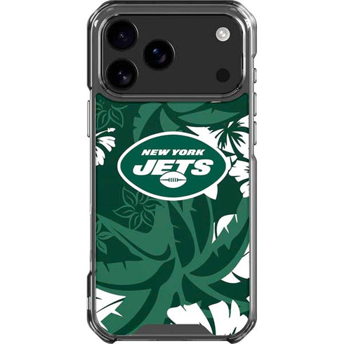 NFL New York Jets Tropical Print iPhone 18 Pro Max Clear Case