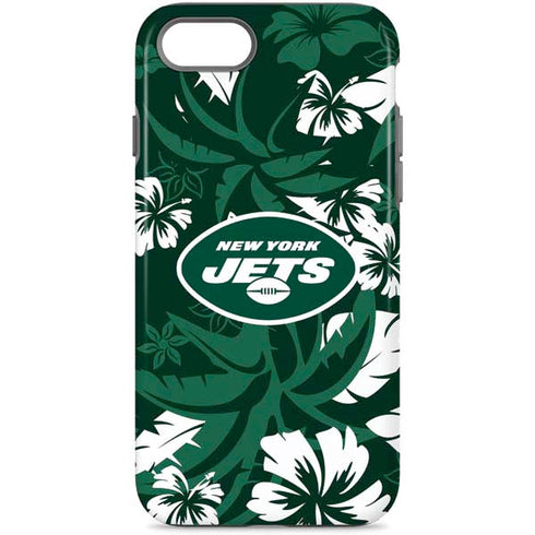 NFL New York Jets Tropical Print iPhone Cases