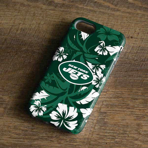 NFL New York Jets Tropical Print iPhone 8 Pro Case