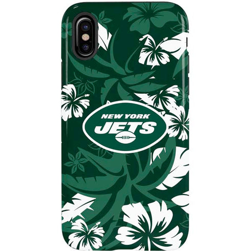 NFL New York Jets Tropical Print iPhone X Pro Case