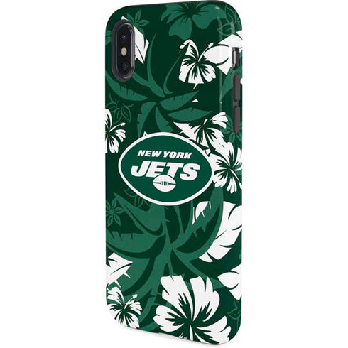 NFL New York Jets Tropical Print iPhone X Pro Case