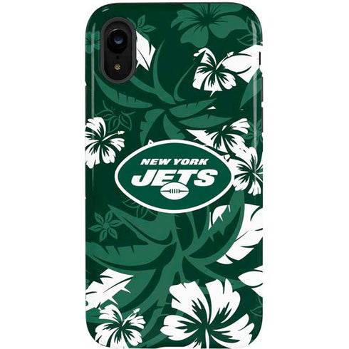 NFL New York Jets Tropical Print iPhone XR Pro Case