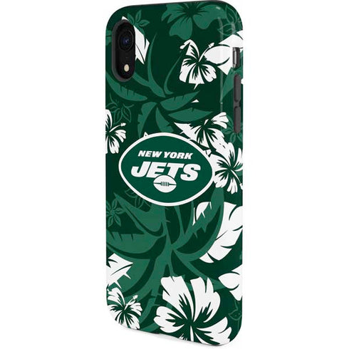 NFL New York Jets Tropical Print iPhone XR Pro Case