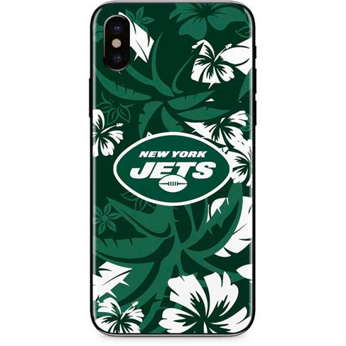 NFL New York Jets Tropical Print iPhone XS Max Skin