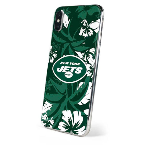 NFL New York Jets Tropical Print iPhone XS Skin