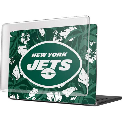 NFL New York Jets Tropical Print MacBook Pro 14in (2021-24) Case plus Skin