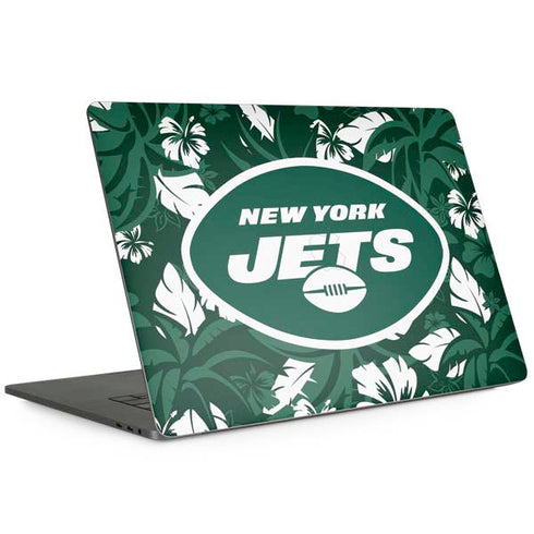 NFL New York Jets Tropical Print MacBook Skins