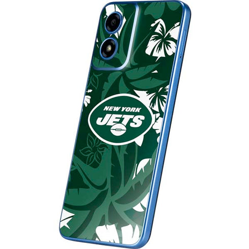 NFL New York Jets Tropical Print Moto G Play 4G (2024) Skin