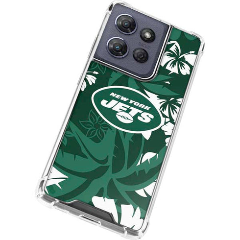 NFL New York Jets Tropical Print Moto G Power 5G (2025) Clear Case