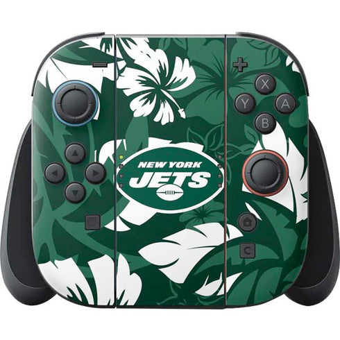 NFL New York Jets Tropical Print Nintendo Switch 2 (2025) Joy-Con Controller Skin