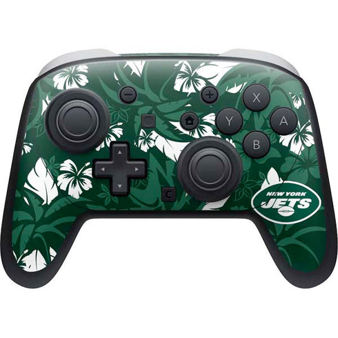 NFL New York Jets Tropical Print Nintendo Switch 2 (2025) Pro Controller Skin