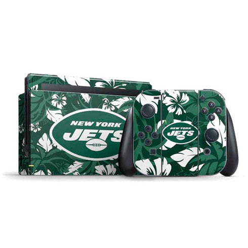 NFL New York Jets Tropical Print Nintendo Switch Bundle Skin