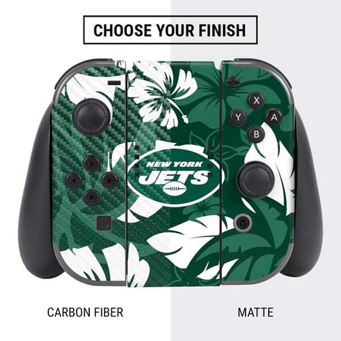 NFL New York Jets Tropical Print Nintendo Switch Bundle Skin