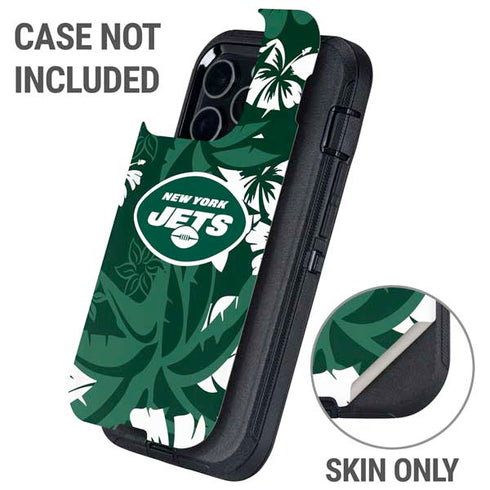 NFL New York Jets Tropical Print Otterbox Defender iPhone Skin