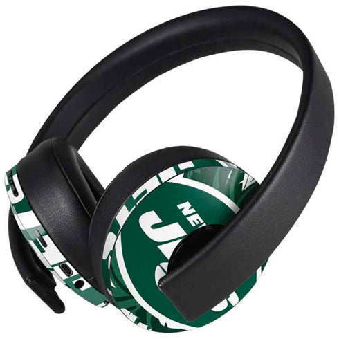 NFL New York Jets Tropical Print PlayStation 4 Gold Wireless Headset Skin