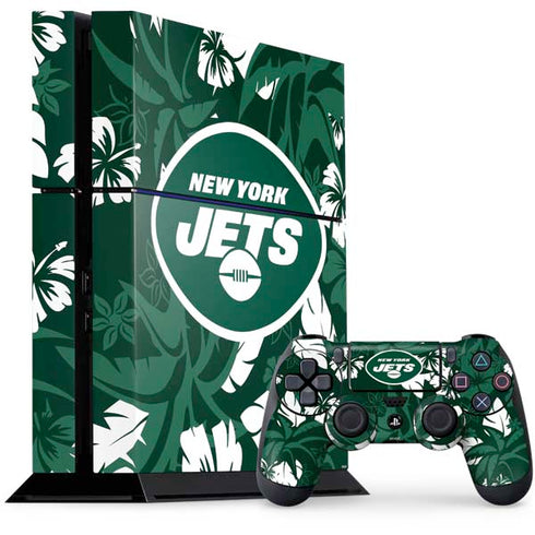 NFL New York Jets Tropical Print PlayStation PS4 Skins