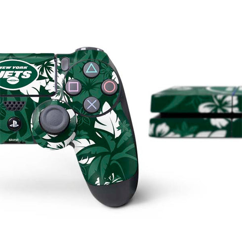 NFL New York Jets Tropical Print PS4 Console and Controller Bundle Skin