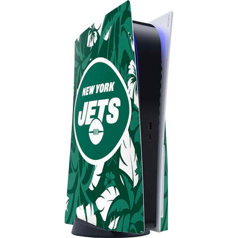 NFL New York Jets Tropical Print PlayStation PS5 Skins