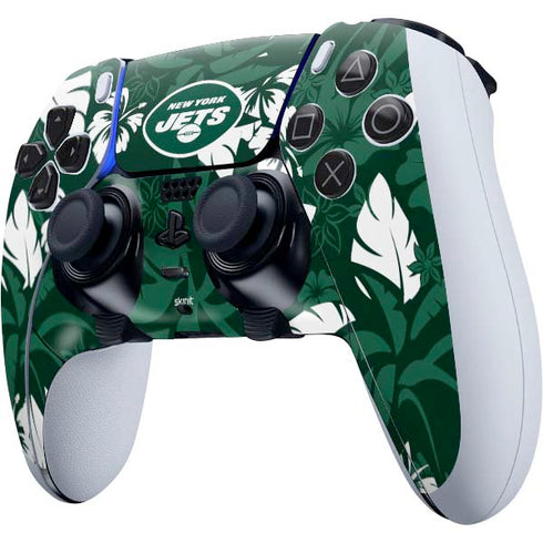 NFL New York Jets Tropical Print PS5 DualSense Edge Pro Controller Skin